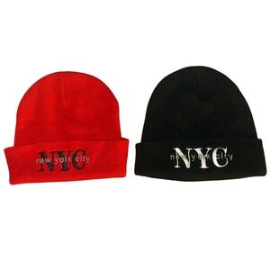 🚨 NYC Knit Hat - Choice of Red or Black